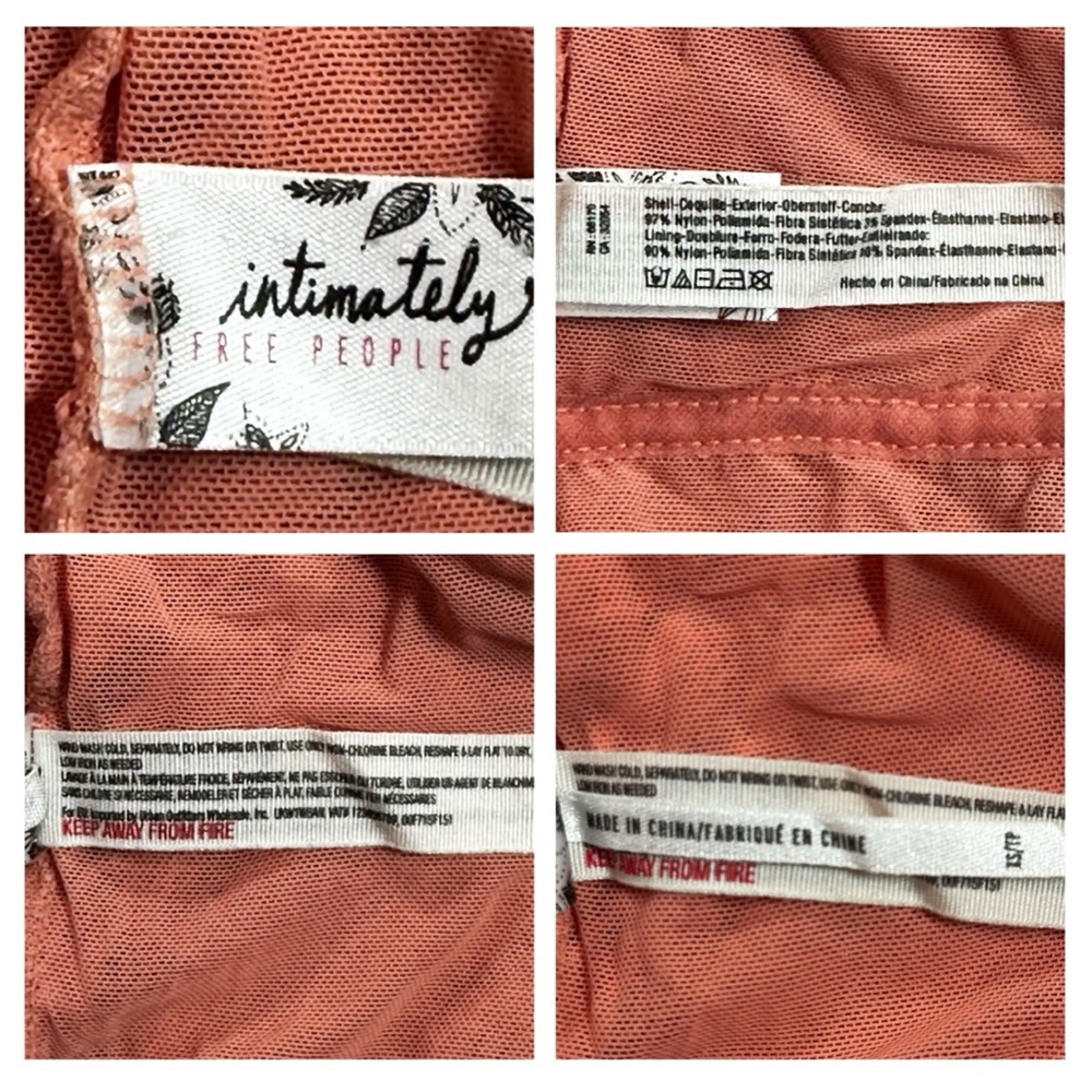 Free People Intimately lace rust mesh bralette size XS - Picture 4 of 5